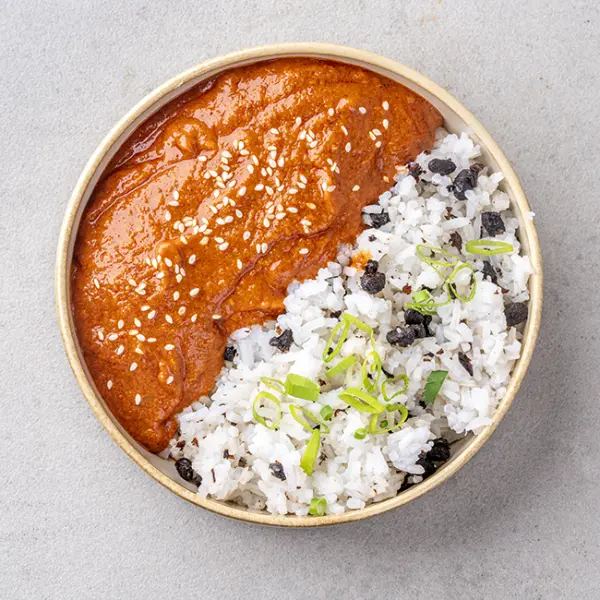 Tom Yum Fish Curry with Black Bean Jasmine Rice